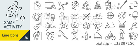 ゲームに関するアイコンセット ゲームに関するアイコンセット 132897156