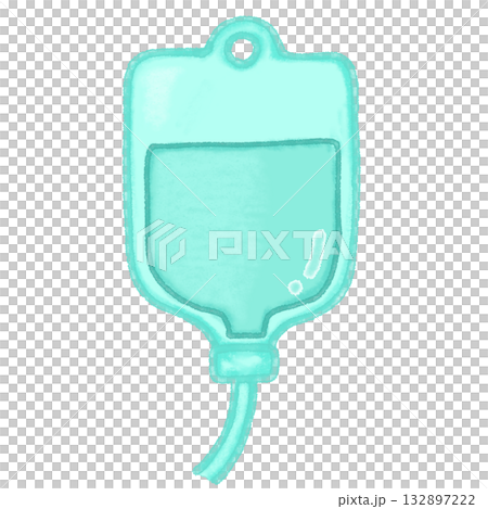 点滴の手描きイラスト 132897222