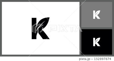 Modern Letter K Icon for Brand Modern Letter K Icon for Brand 132897874