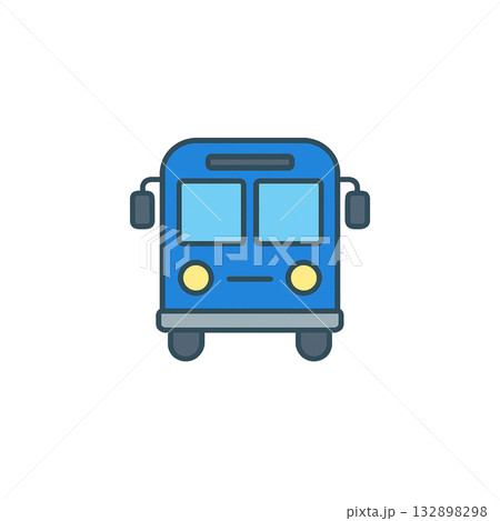 青いバスのアイコン|交通・通勤・公共機関・観光案内に使える素材、背景なし、資料作り、イラスト 青いバスのアイコン|交通・通勤・公共機関・観光案内に使える素材、背景なし、資料作り、イラスト 132898298