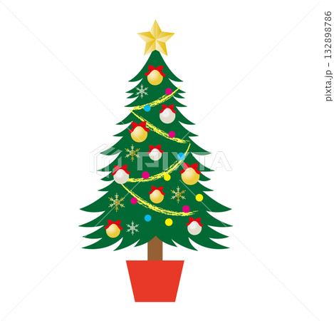 シンプルなクリスマスツリー 132898786