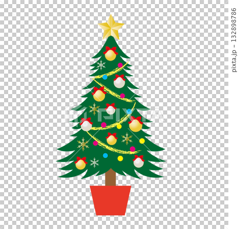 シンプルなクリスマスツリー 132898786