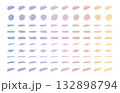 カラフルな水彩のあしらい10種10色セット　グローバルカラー 132898794