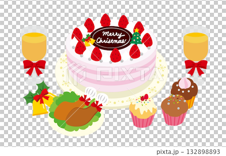 Delicious Christmas cakes and dishes Delicious Christmas cakes and dishes 132898893