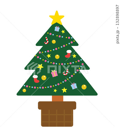 可愛くておしゃれなクリスマスツリー 132898897
