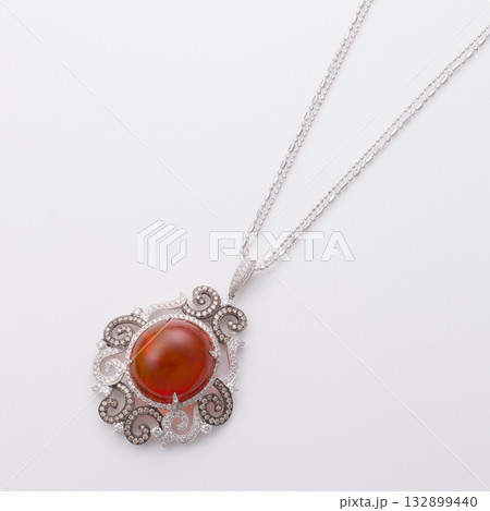 赤珊瑚のネックレス　ルビーのネックレス 132899440