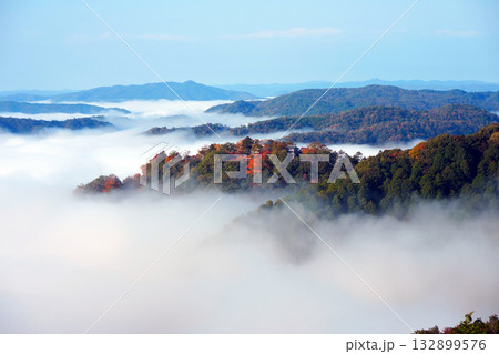 紅葉の天空の山城2675 132899576
