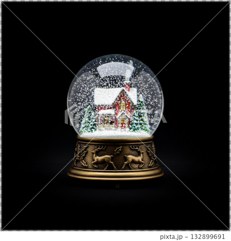 クリスマス：スノードーム 132899691