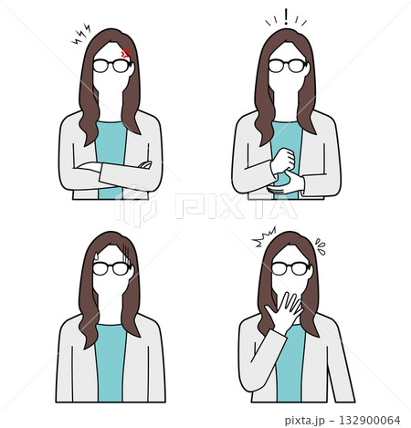 メガネをかけた女性ビジネスマン④ メガネをかけた女性ビジネスマン④ 132900064