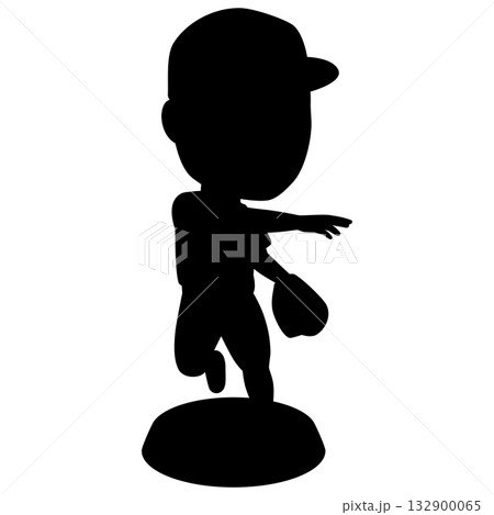 野球の野手ボブルヘッド 132900065