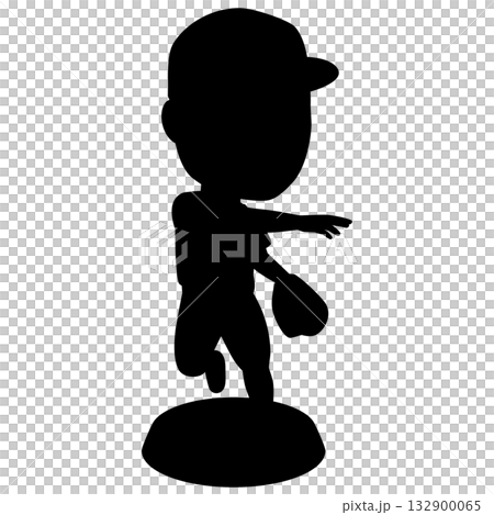 野球の野手ボブルヘッド 132900065