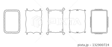 Decorative Hand Drawn Frame 132900724