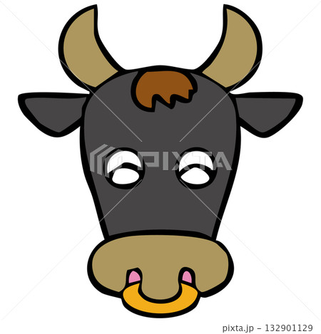 干支アイコン_丑・牛・ウシ 132901129