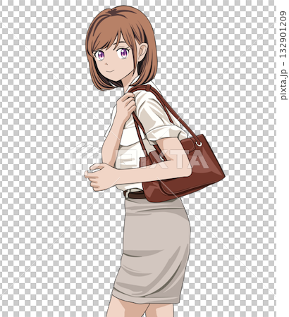 一個女人帶著一包 132901209