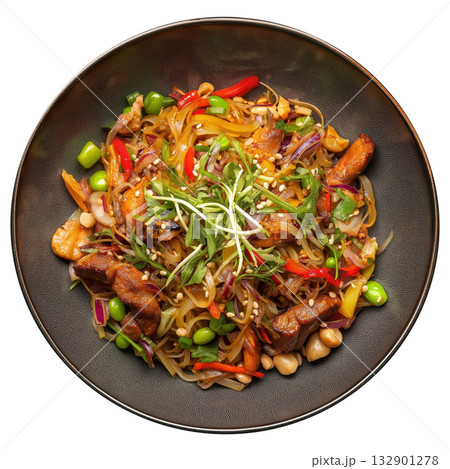 Pad Thai Noodles Dish 132901278