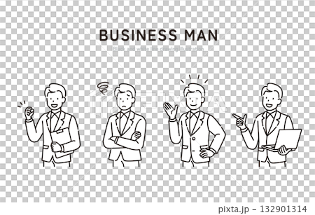 ビジネスマン セット ビジネスマン セット 132901314