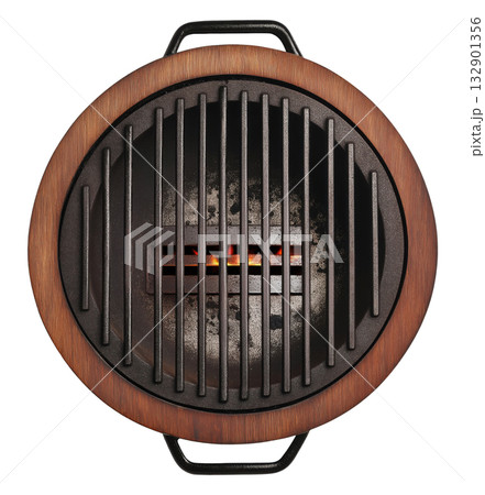 Empty Round Charcoal Grill 132901356