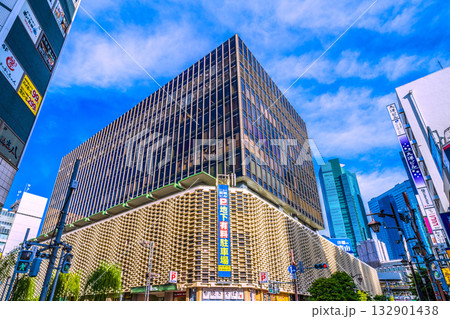 日本の東京都市景観11月4日。新橋駅 烏森口側(右奥)やニュー新橋ビルなどを望む。右奥上は汐留 日本の東京都市景観11月4日。新橋駅 烏森口側(右奥)やニュー新橋ビルなどを望む。右奥上は汐留 132901438