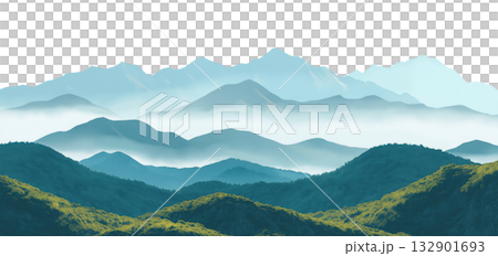 Misty Blue Mountain Layers Landscape Misty Blue Mountain Layers Landscape 132901693