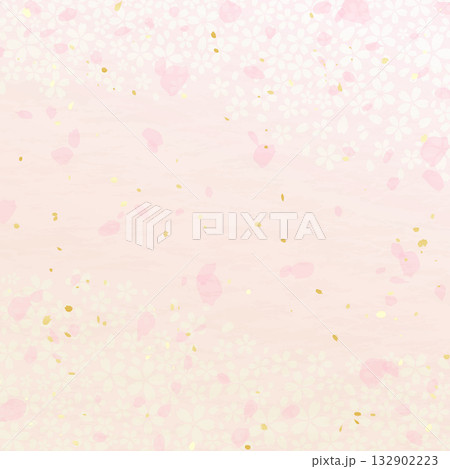 桜柄の和紙のような背景イラスト 桜柄の和紙のような背景イラスト 132902223
