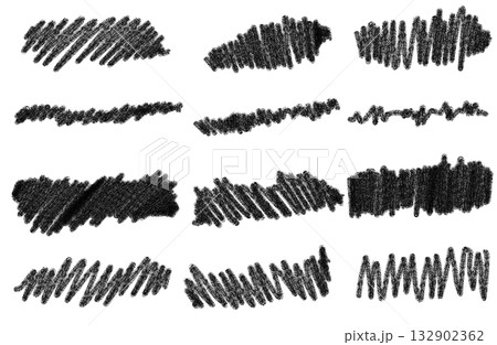 手書きチョーク風落書きイラスト ブラック 手書きチョーク風落書きイラスト ブラック 132902362