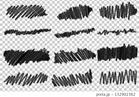 手書きチョーク風落書きイラスト ブラック 手書きチョーク風落書きイラスト ブラック 132902362