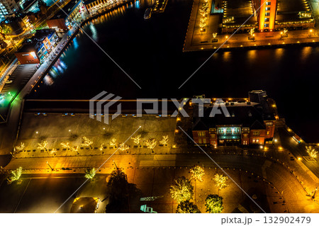 門司港レトロ　浪漫灯彩　門司港レトロ展望室内から【福岡県北九州市】 132902479