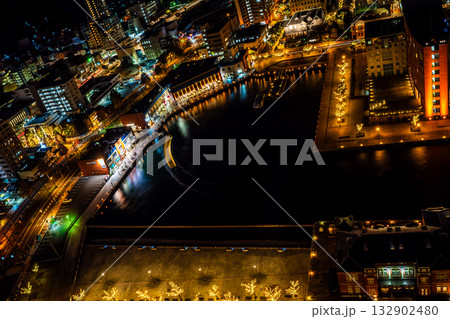 門司港レトロ　浪漫灯彩　門司港レトロ展望室内から【福岡県北九州市】 132902480