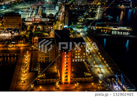 門司港レトロ　浪漫灯彩　門司港レトロ展望室内から【福岡県北九州市】 132902485