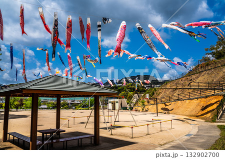 東長崎　中里ふれあい公園の鯉のぼり【長崎県長崎市】 132902700