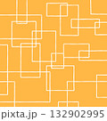 オレンジと白い四角模様の背景イラスト 132902995