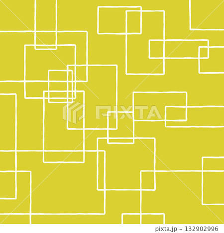 イエローと白い四角模様の背景イラスト 132902996