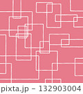 サーモンピンクと白い四角模様の背景イラスト 132903004