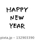 手書きのハッピーニューイヤー 132903390
