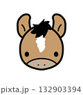 馬の顔のイラスト 132903394