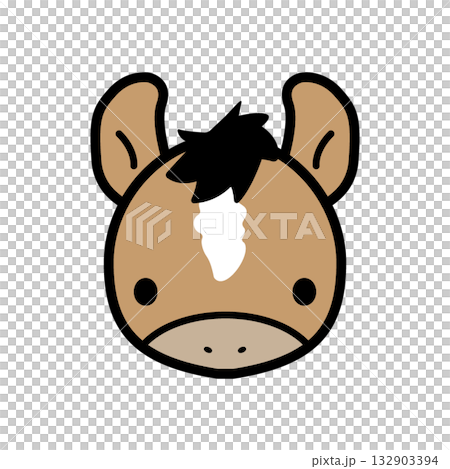 Horse's face illustration Horse's face illustration 132903394