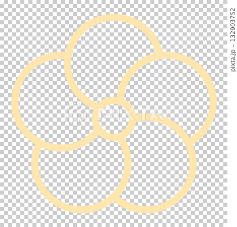 Twisted plum line drawing icon illustration (light yellow, New Year's, vector material) Twisted plum line drawing icon illustration (light yellow, New Year's, vector material) 132903752