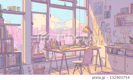 夕暮れのエモい部屋 AI 夕暮れのエモい部屋 AI 132903754