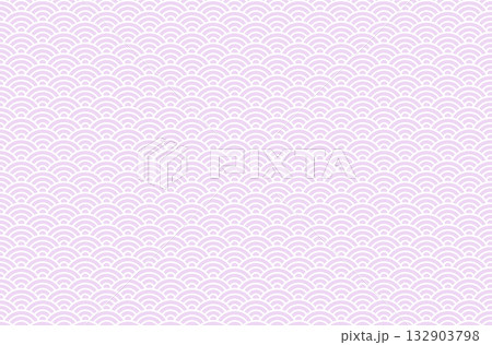 和柄背景 青海波模様 紫色の透過素材 和柄背景 青海波模様 紫色の透過素材 132903798