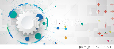 Circular network of microchips and synaptic connections abstract background Circular network of microchips and synaptic connections abstract background 132904094