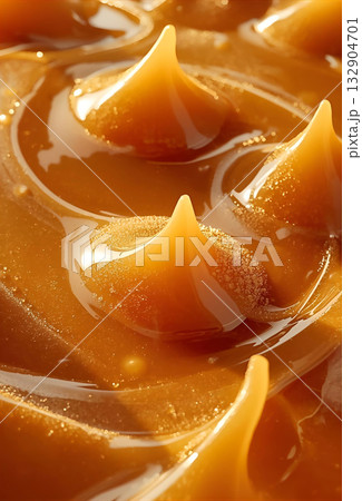 滑らかなキャラメルソースのマクロ 滑らかなキャラメルソースのマクロ 132904701