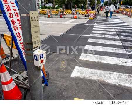 視覚障害者用音響式信号機のスイッチ 132904783