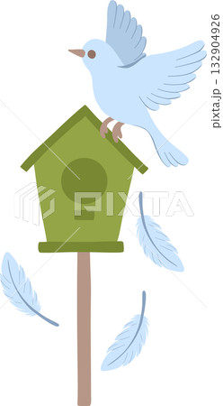 flat style cute bird element for vector design 132904926
