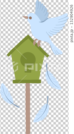 flat style cute bird element for vector design 132904926