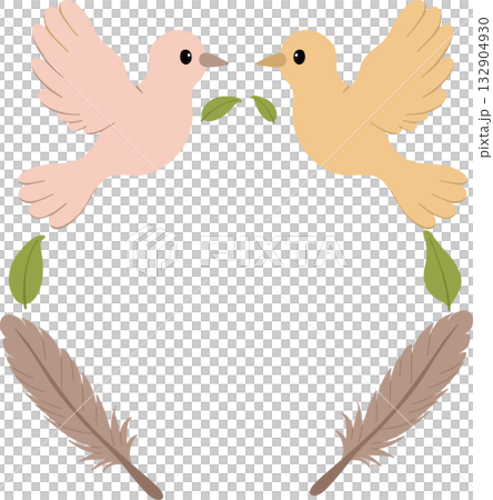 cute colorful bird flat vector for ecology theme 132904930