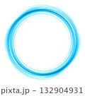 青い光のサークルフレーム エフェクト素材 132904931