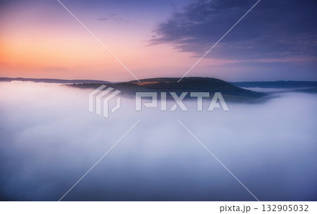Great view of the sinuous river flowing through mountains. Location place Dnister canyon, Ukraine, Europe. Great view of the sinuous river flowing through mountains. Location place Dnister canyon, Ukraine, Europe. 132905032