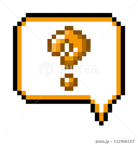 ドット絵アイコン フキダシ ハテナマーク (8) ドット絵アイコン フキダシ ハテナマーク (8) 132906107