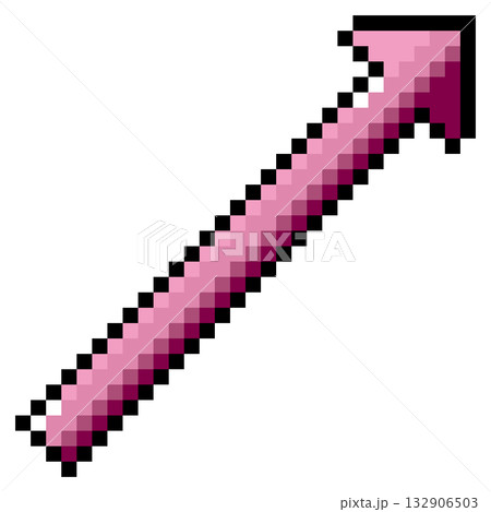 ドット絵アイコン 斜め上を向く矢印 (1) ドット絵アイコン 斜め上を向く矢印 (1) 132906503