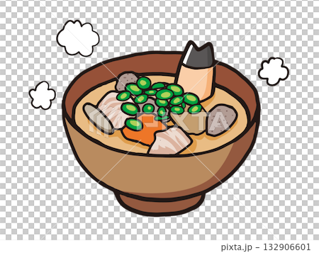 熱氣騰騰的豬肉湯 132906601